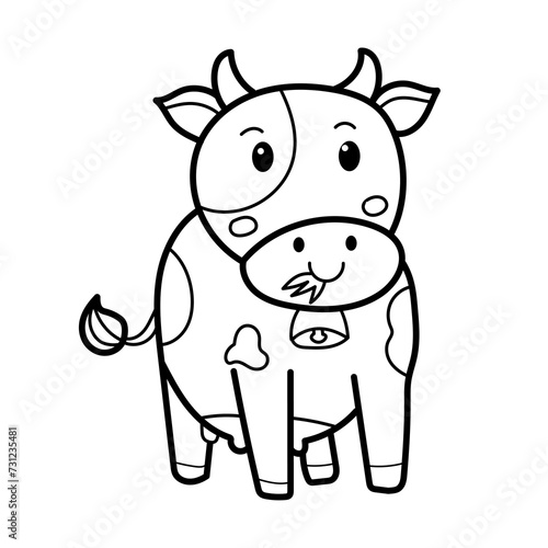 cow doodle cartoon
