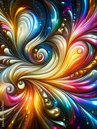 Abstract Texture Wallpaper and Background with Waves and Curves in Vivid Colors. Artistic Pattern Design for cell phone  Romantic Hue  Elegant Gloss  Vibrant Sheen  smartphone  computer  tablet
