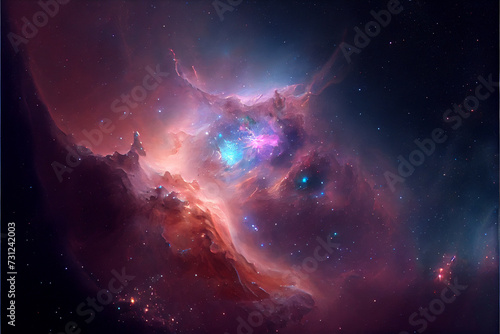 nebula space with stars background