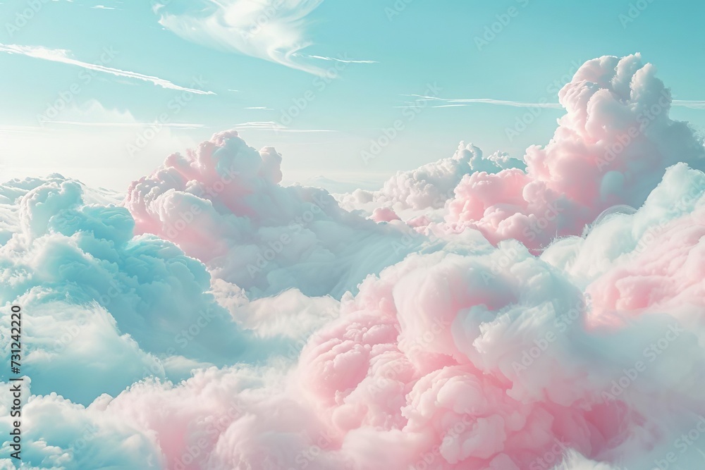Cotton candy land A whimsical and dreamy landscape A visual feast of