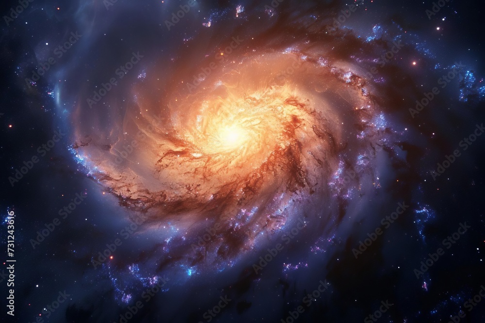 Obraz premium Galaxy and universe A mesmerizing light display A journey through space and the beauty of cosmic exploration