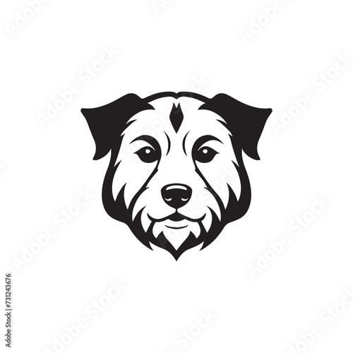 portrait of a dog logo vector 