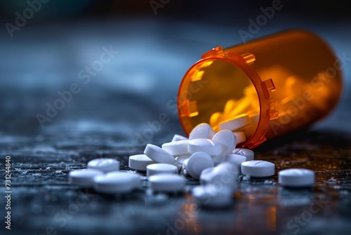 Prescription opioids A concept of addiction and the opioid crisis A powerful image of medication misuse and the struggle with dependence