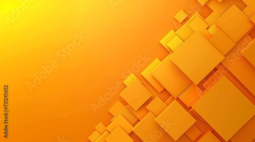 Amber color square shape background presentation design. PowerPoint and Business background.