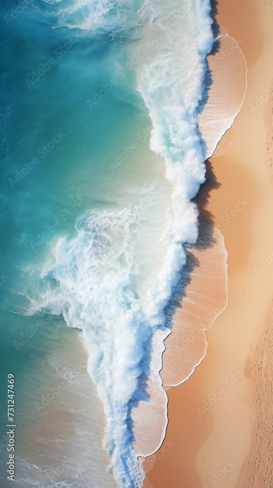 Aerial View of a Beach and Ocean, wallpapers for smartphones