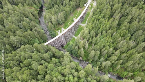 The Kinsol Trestle also known as the Koksilah River Trestle is a wooden railway trestle located on Vancouver Island in British Columbia Canada photo