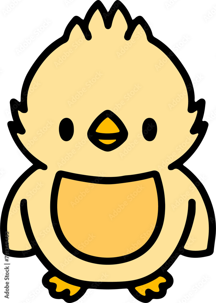 Obraz premium cute baby bird cartoon