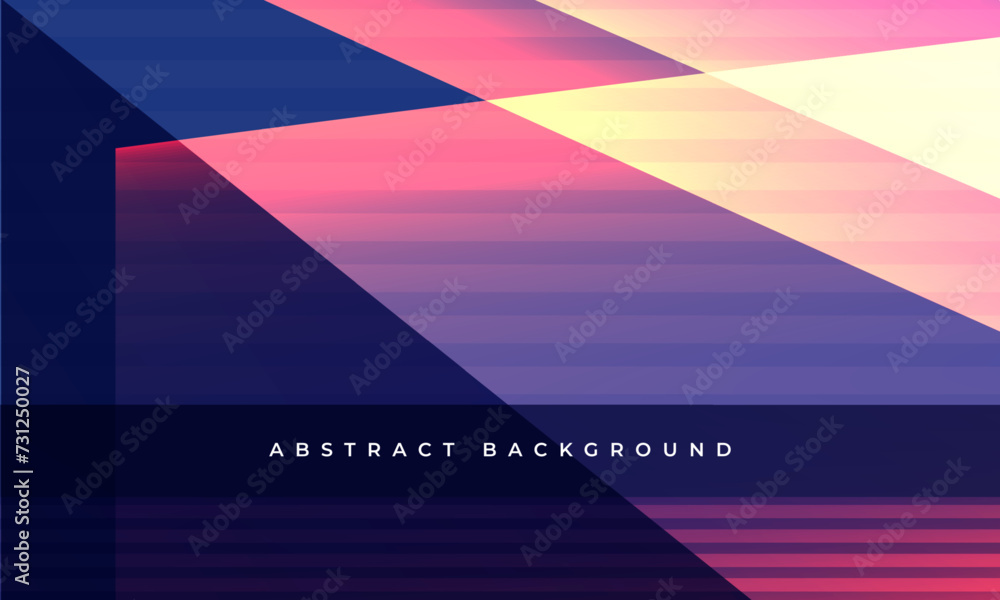 Fototapeta premium Vector blue and red striped modern abstract background with geometric shapes.
