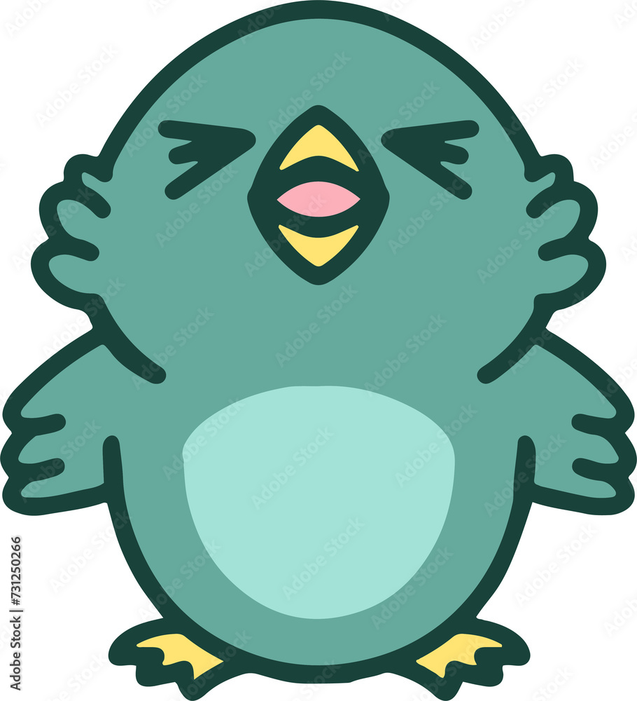 Obraz premium cartoon cute easter chick