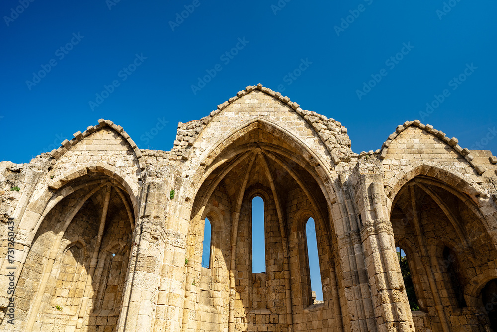 Church of the Virgin Mary of the Burgh in Rhodes, Greece.