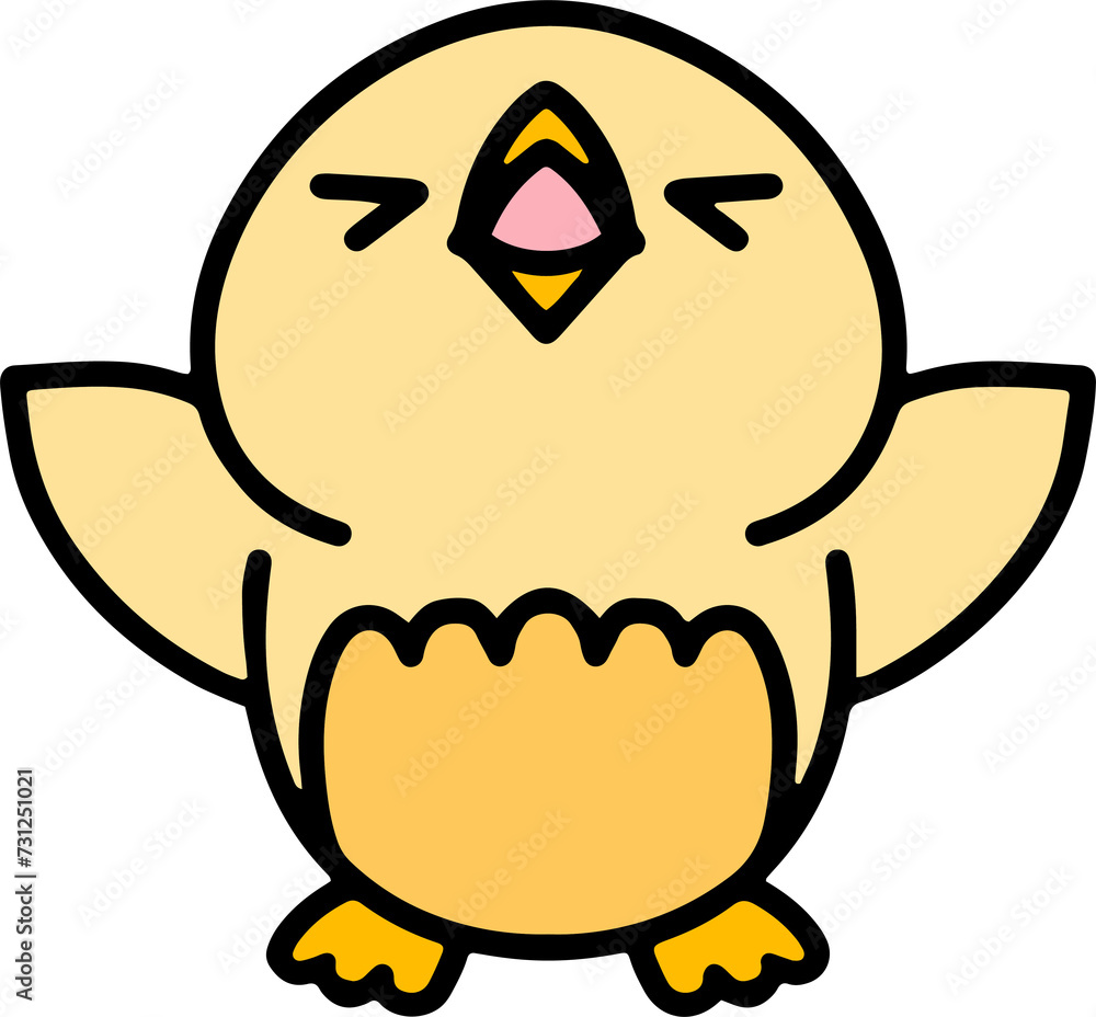 Obraz premium cute colorful chick