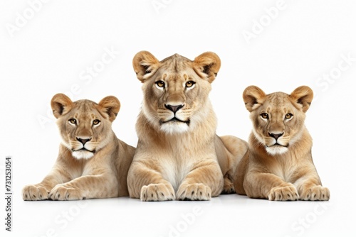 lioness isolated on white background © Asha.1in