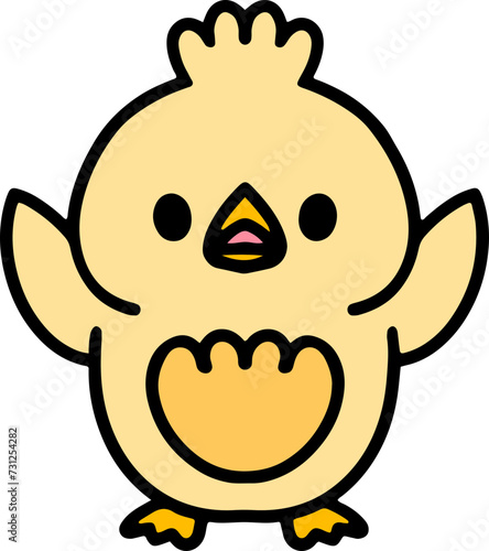 cute cartoon easter chick