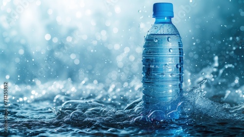 Plastic water bottle, nanoplastic