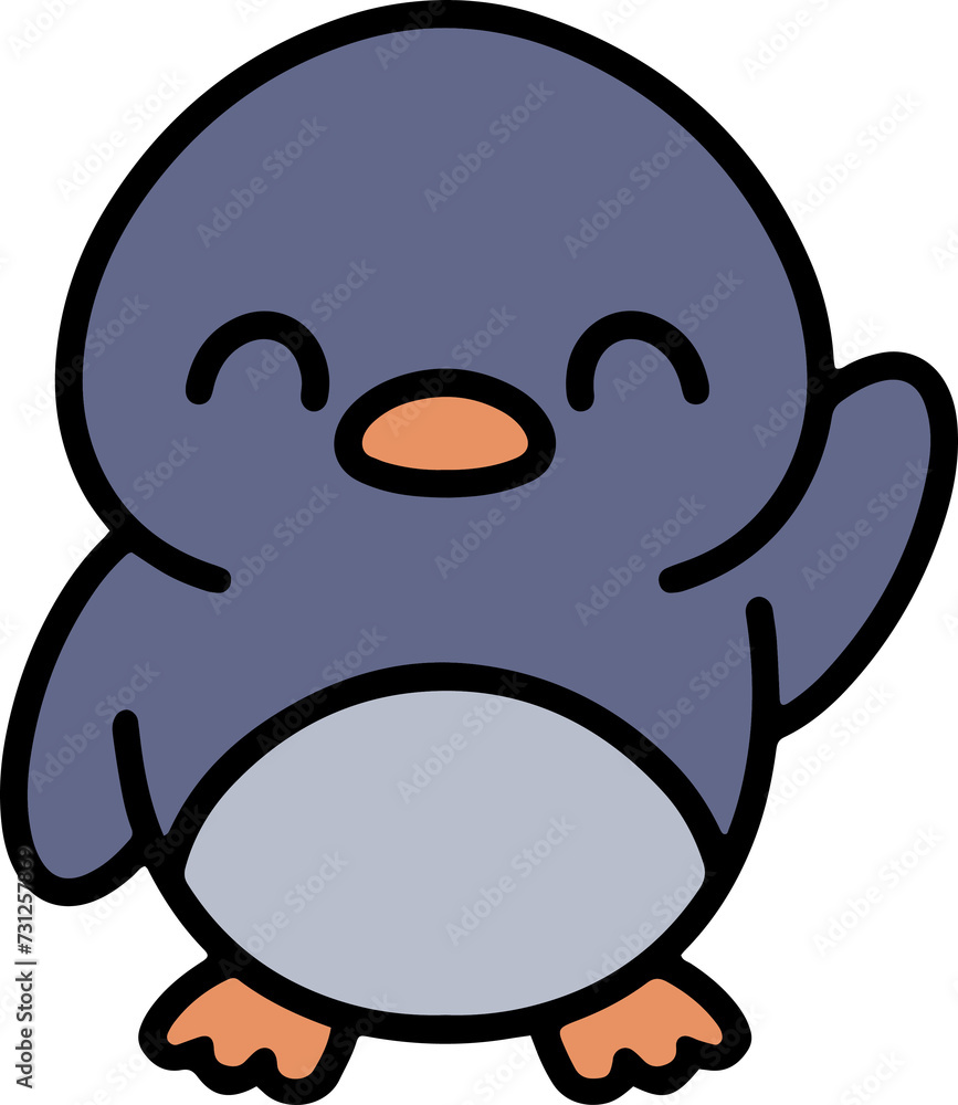 Obraz premium cute christmas penguin