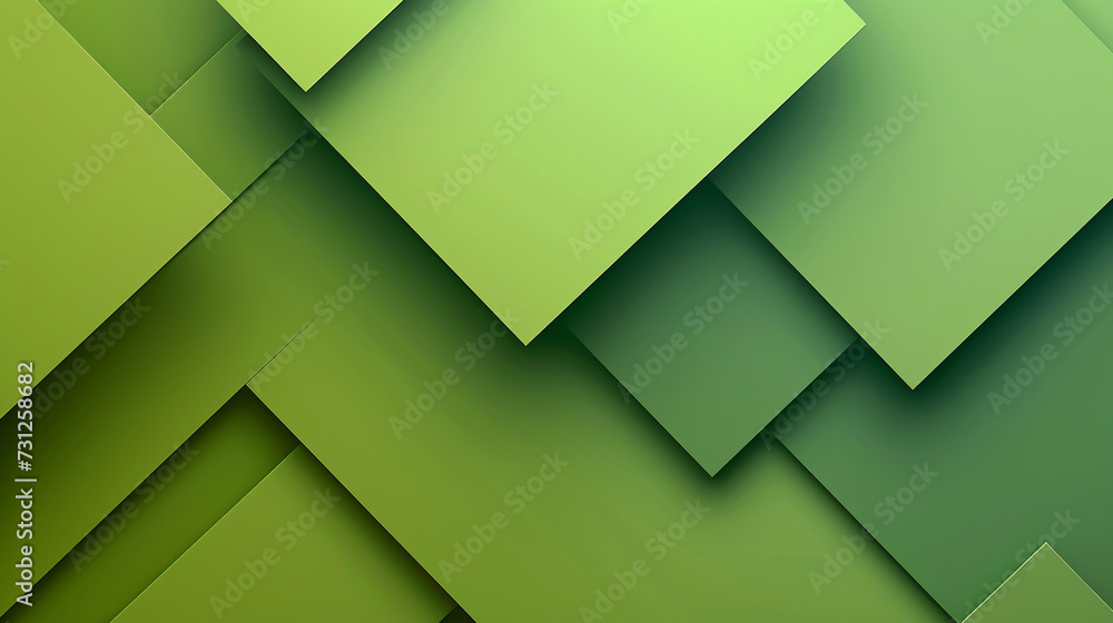Fototapeta premium Android green color square shape background presentation design. PowerPoint and Business background. 