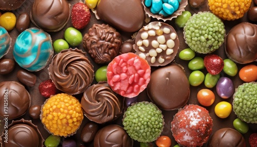 colorful chocolate candy background