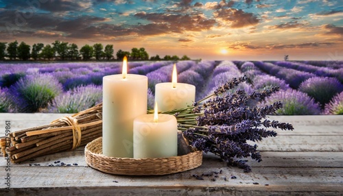 candles with lavender