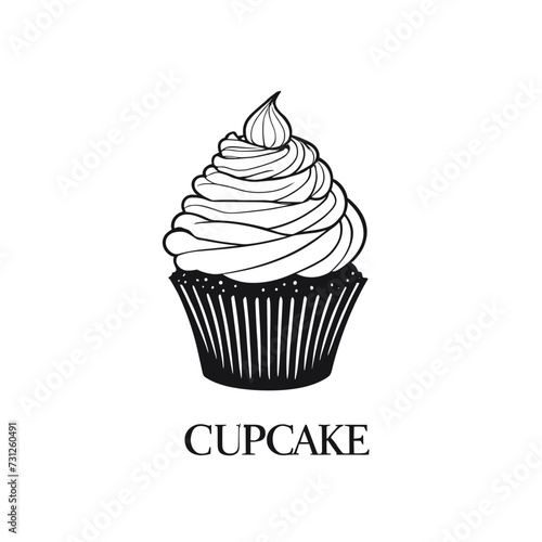 illustration of a cupcake vector design
