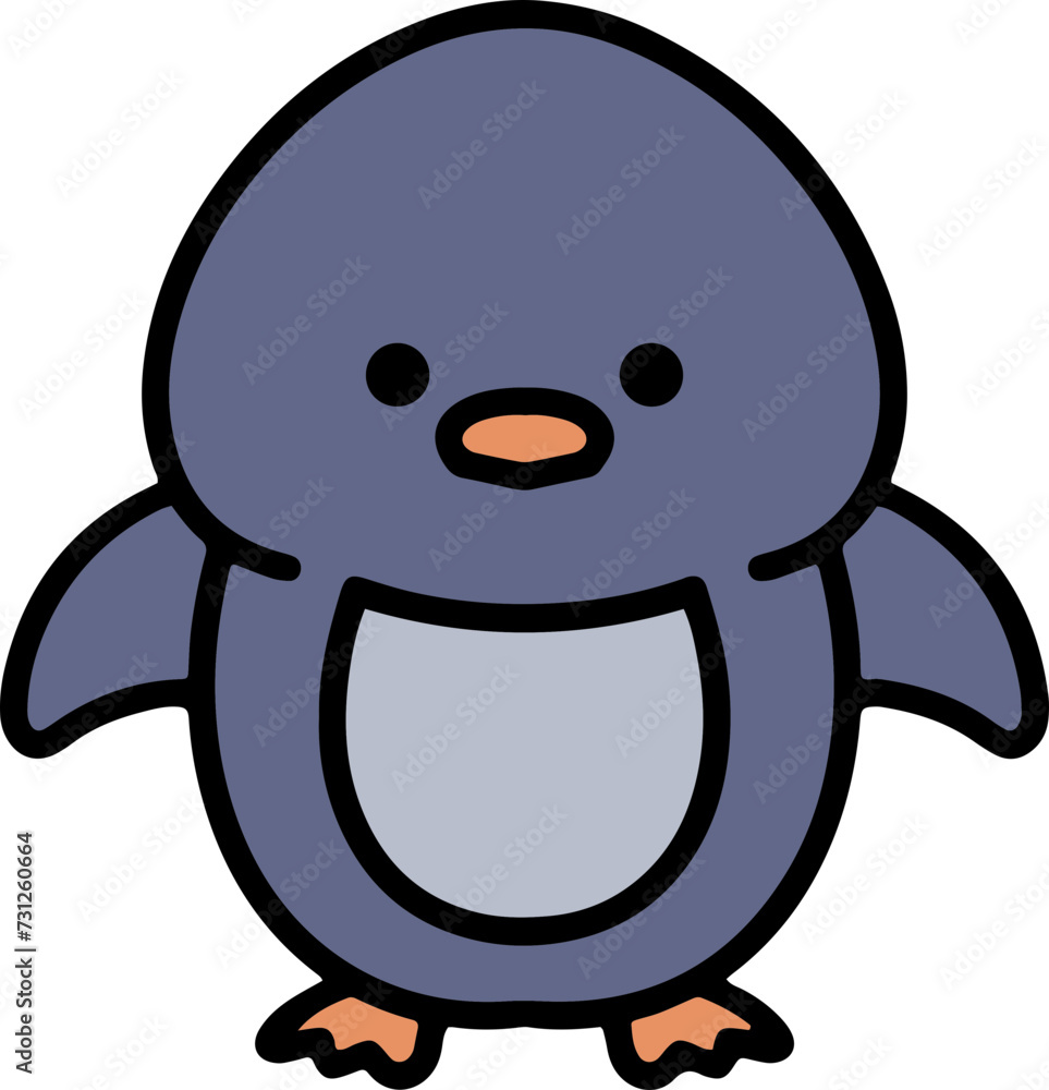 Obraz premium cute cartoon penguin