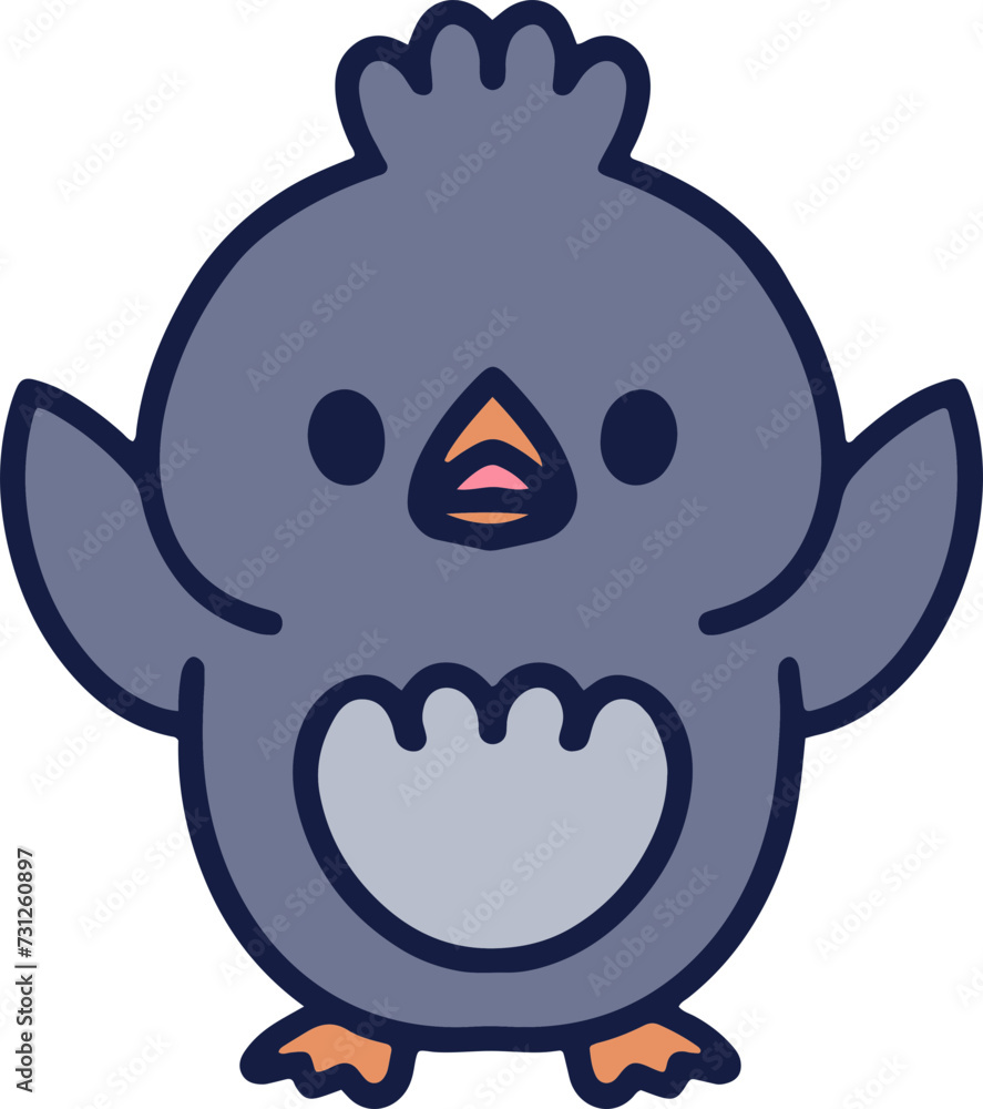 Naklejka premium cute baby penguin cartoon