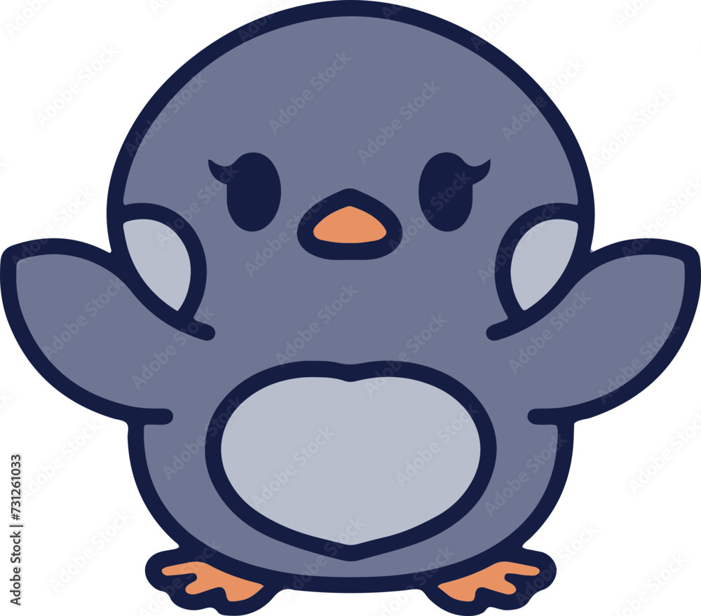 Obraz premium cute cartoon penguin
