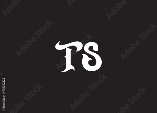 Creative and Minimalist Letter ST TS Logo Design
