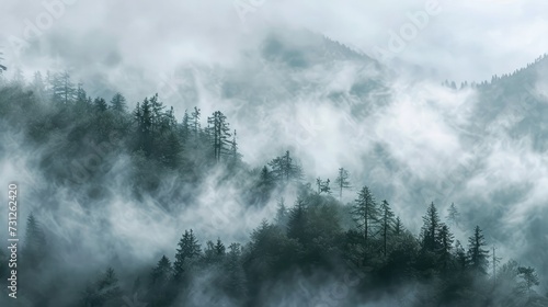 Foggy humid weather texture background Generative AI © Dvid