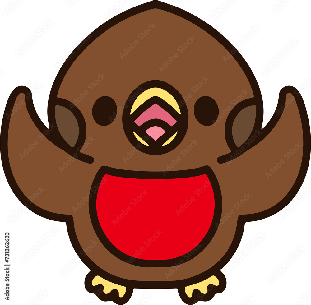 Obraz premium cute xmas robin
