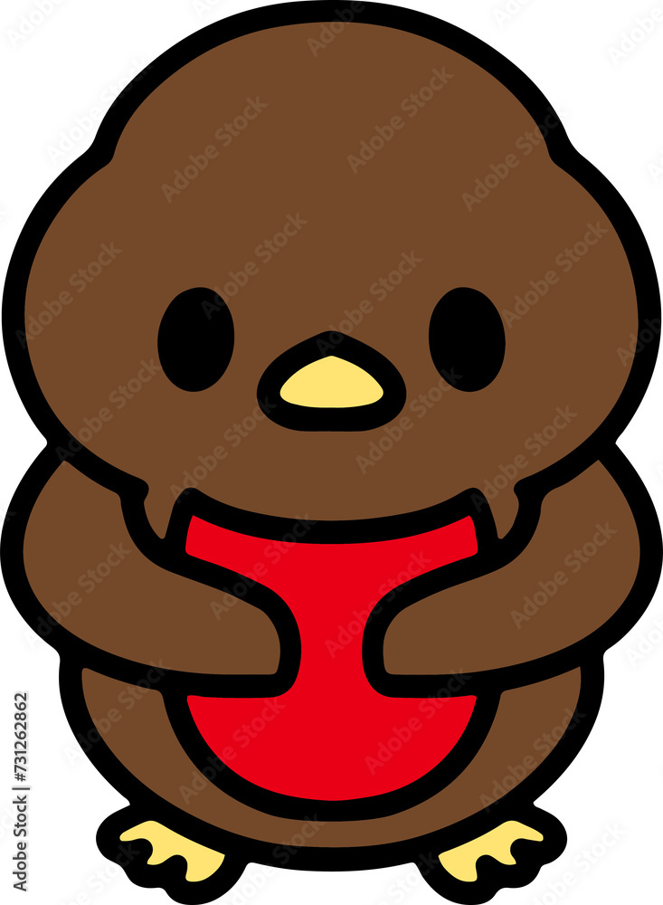 Fototapeta premium cute christmas robin cartoon