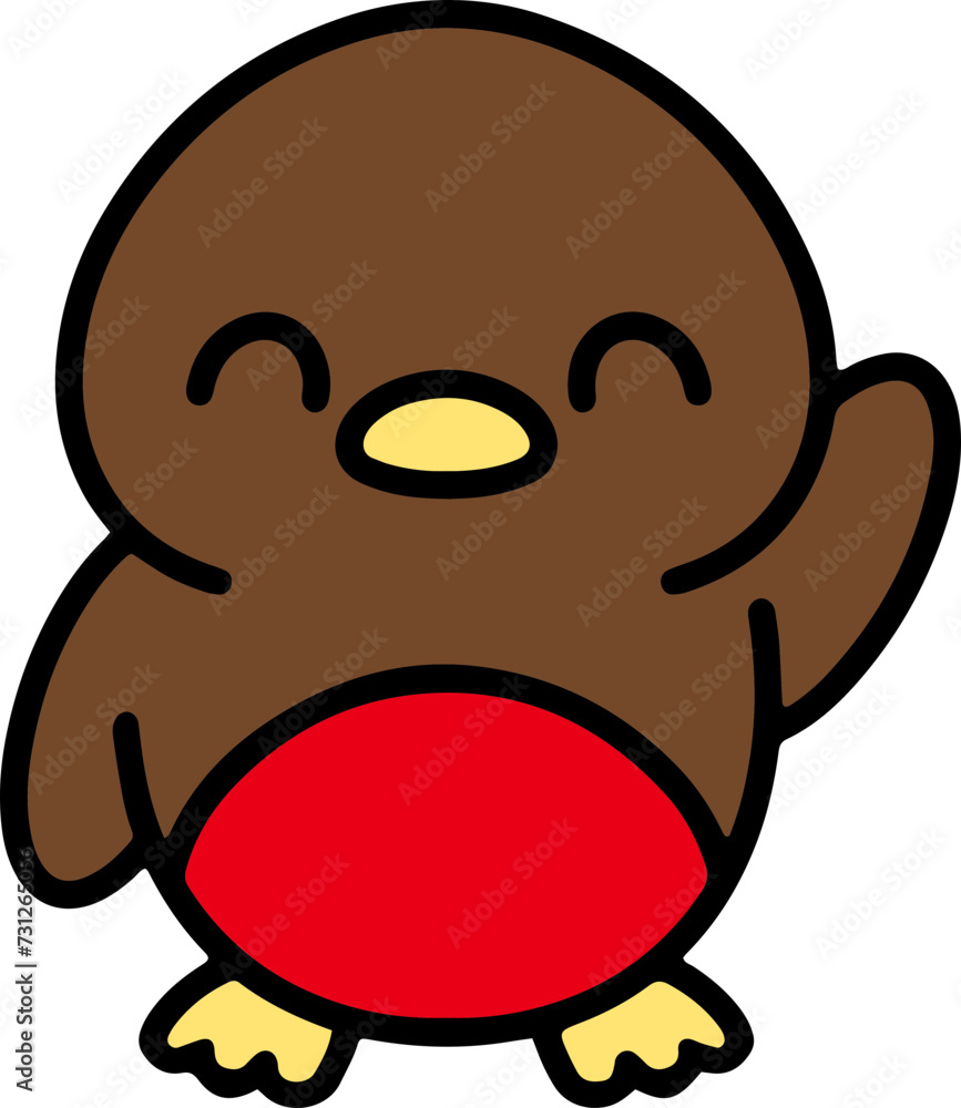 Fototapeta premium cute robin cartoon