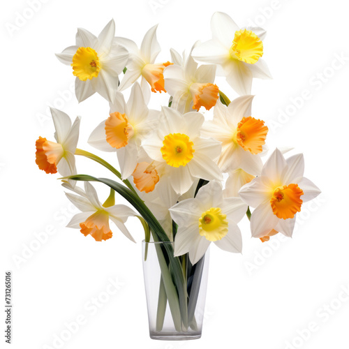  flora.white and yellow tone. Daffodil: New beginnings and rebirth © kanyarat