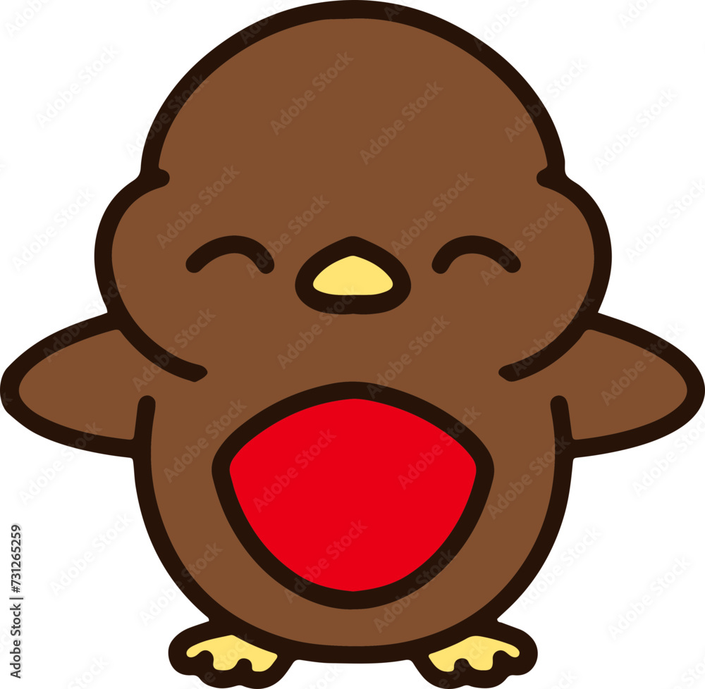 Fototapeta premium cute robin cartoon