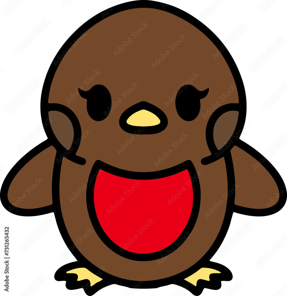 Obraz premium cute robin cartoon