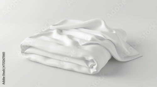 A clear, white, soft beach towel perfect for branding purposes © Orxan
