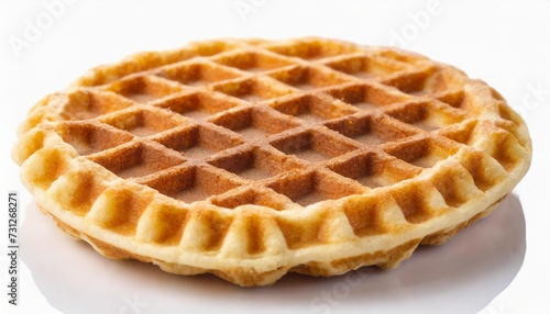 a round waffle on a white background
