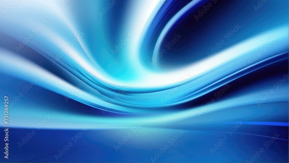 Fototapeta premium Abstract blue background with white and blue waves. Generative AI.