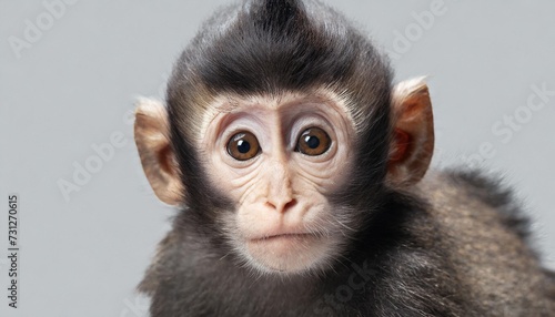 baby monkey shot isolated on transparent background cutout © Ashley
