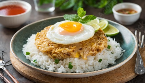 bangsilog milkfish fried rice and egg traditional filipino breakfast