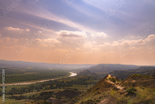 sunset over the mountain
