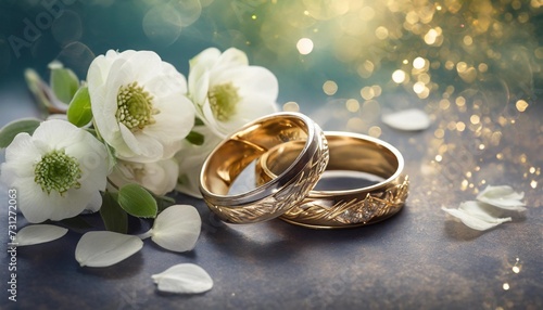 wedding rings wedding invitation background © Ashley