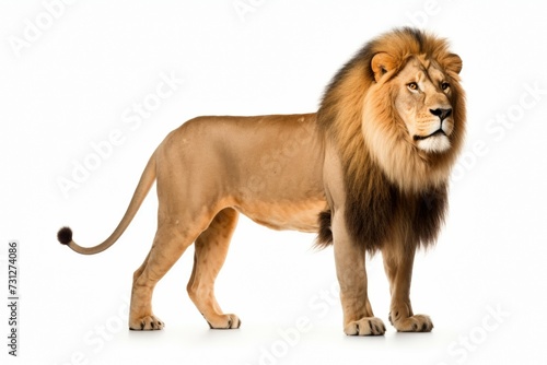 Lion isolated on a plain background