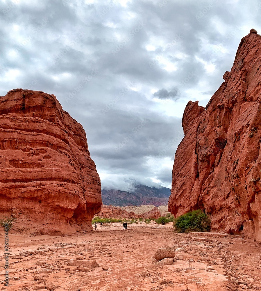 Red mountains in Cafayate canyon in Argentina Red mountains in Cafayate canyon in Argentina