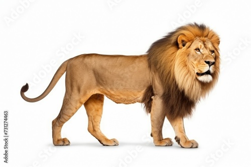 Lion isolated on a plain background