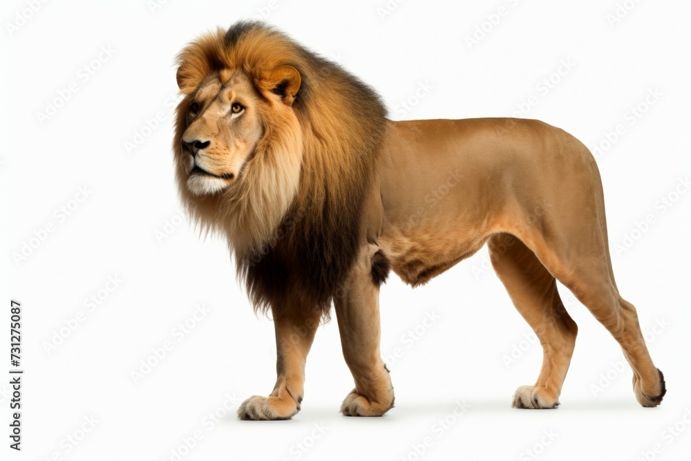 Lion isolated on a plain background Lion isolated on a plain background