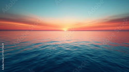 A peaceful sunrise over a calm sea, representing the dawn of Labor Day and new beginnings