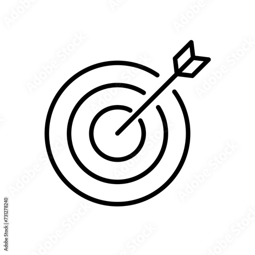 target with arrow- vector icon