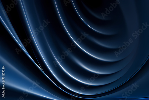 Shiny dark blue wave lines, light lines and technology background, energy and digital concept for technology business template. Vector illustration.