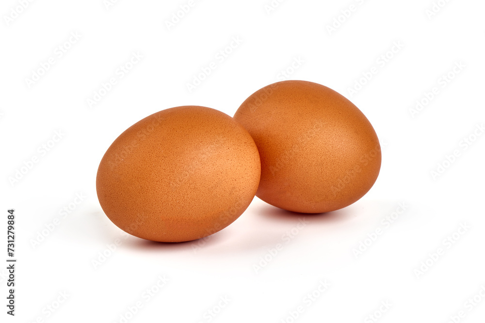 Chicken eggs, isolated on white background. Chicken eggs, isolated on white background.