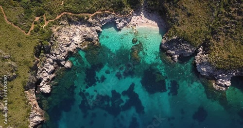 tyrrhenian sea beach drone 4k